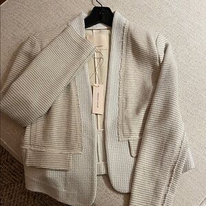Rebecca Taylor Cream Textured Blazer